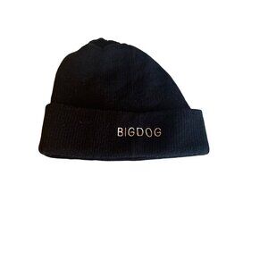 45th FS BigDog Embroidered Black Knit Beanie Hat Wool Blend
